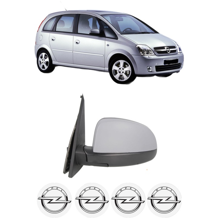 Oglinda Completa Stanga OPEL MERIVA A MPV (X03) din 2003-2010, auto, Reglaj Electric, 4 stickere auto cu OPEL