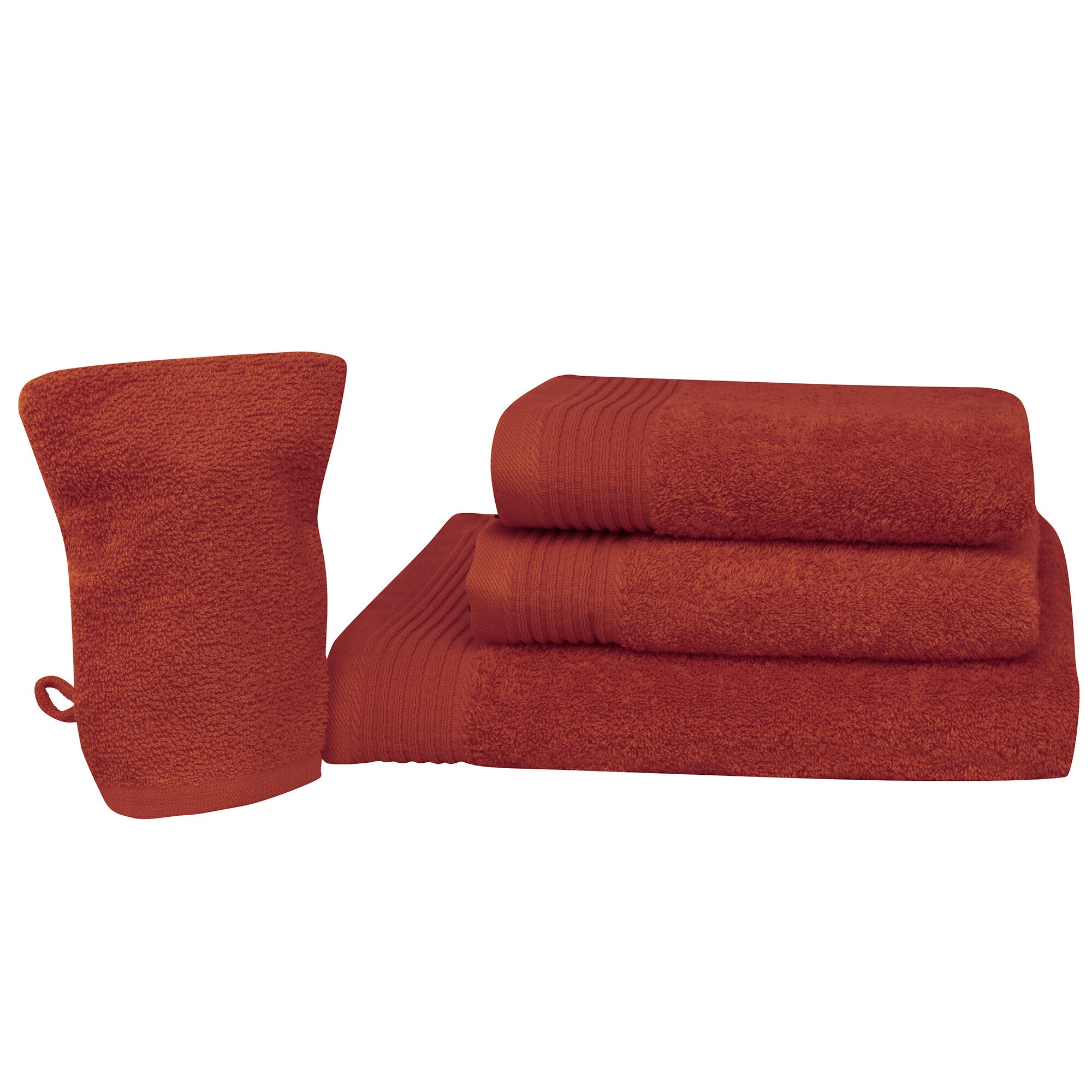 Set baie 4 produse Lux Collection, Terra, 100% bumbac Terry Selection, 550 gr/mp