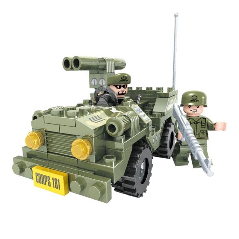 Set constructie masina Army Ausini, 118 piese, 3 ani+