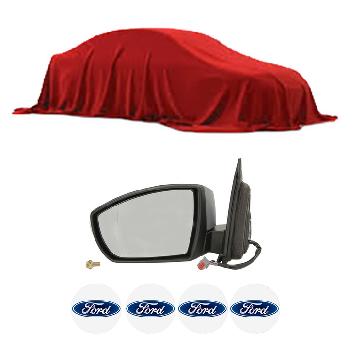 Oglinda Completa Stanga FORD S-MAX WA6 din 2006-2014, auto, Reglaj Electric, 4 stickere auto cu FORD
