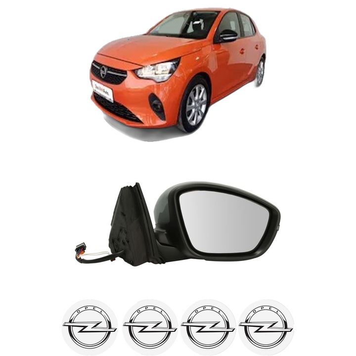 Oglinda Completa Dreapta OPEL CORSA F (P2JO) din 2019-2024, auto, Reglaj Electric, 4 stickere auto cu OPEL