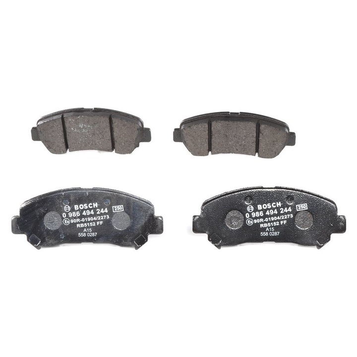 Fékbetétek, Bosch, készlet, 17mm x 142,1mm x 58,6mm, Nissan Qashqai és X-Trail modellekhez