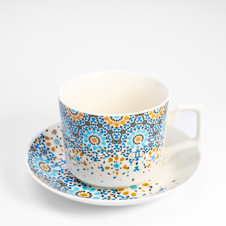 Set 6 cesti, Malooki, portelan, 200 ml, multicolor