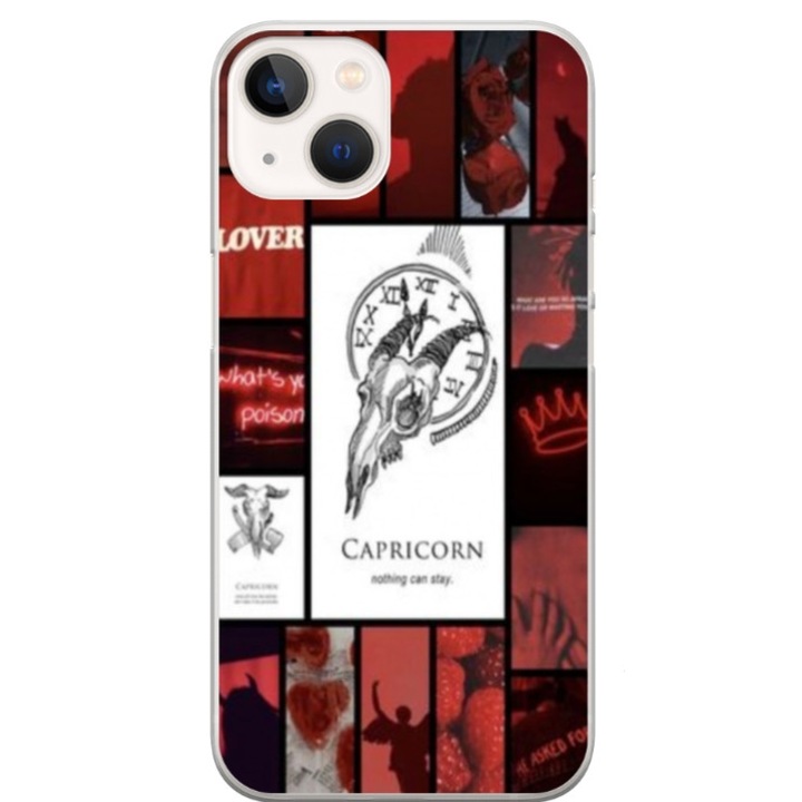 Husa personalizata tip carcasa HQPrint pentru Apple iPhone 15, model Capricorn, multicolor, S1D1M0295, Atlas