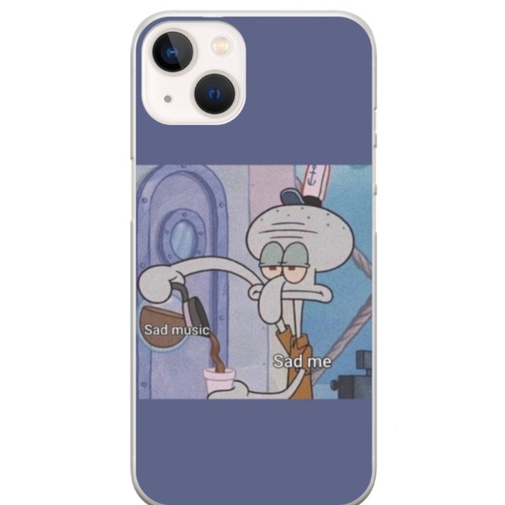 Husa personalizata tip carcasa HQPrint pentru Apple iPhone 17 Plus, model Squidward 1, multicolor, S1D1M0171, Atlas