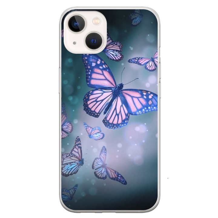 Husa personalizata tip carcasa HQPrint pentru Apple iPhone 17, model Butterfly 1, multicolor, S1D1M0028, Atlas