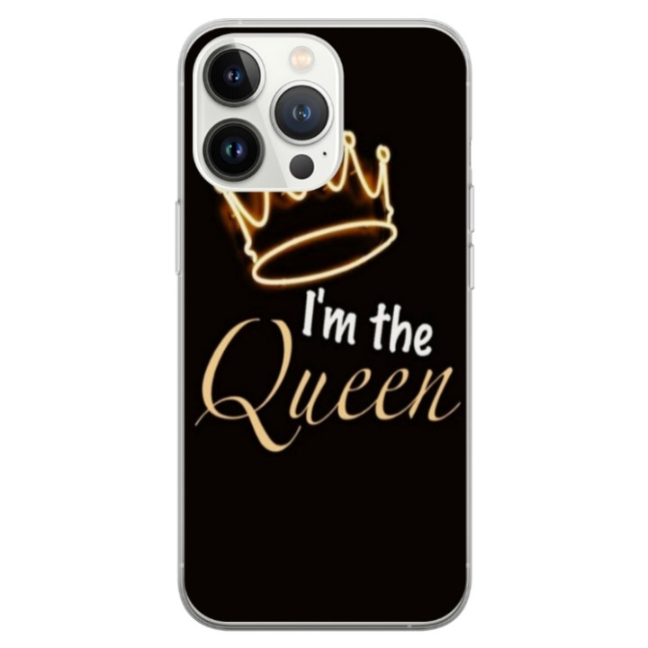 Husa personalizata tip carcasa HQPrint pentru Apple iPhone 15 Pro Max, model Im the Queen, multicolor, S1D1M0101, Atlas