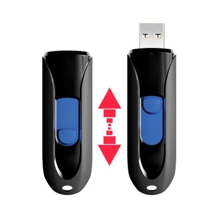 USB флаш памет 1TB, черна, USB 2.0, 60x21.2x10mm