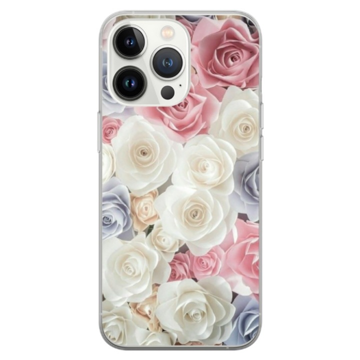 Husa personalizata tip carcasa HQPrint pentru Apple iPhone 17 Pro, model Flowers 23, multicolor, S1D1M0385, Atlas