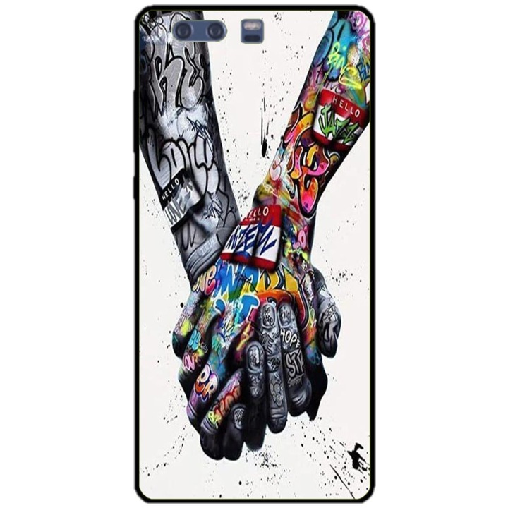 Husa personalizata tip carcasa HQPrint pentru Huawei P10 Plus, model Abstract Holding, multicolor, S1D1M0271, Atlas