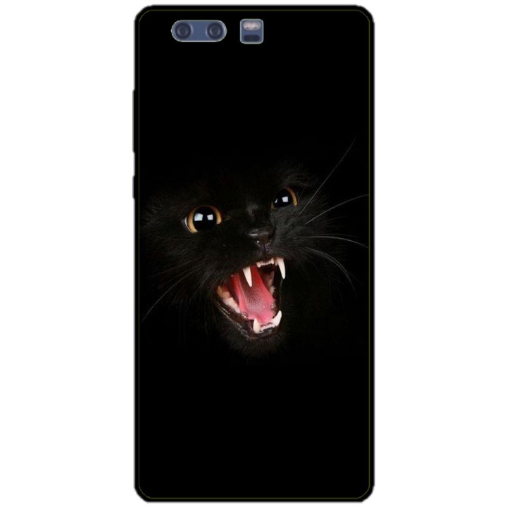 Husa personalizata tip carcasa HQPrint pentru Huawei P10, model Black Cat 2, multicolor, S1D1M0016, Atlas