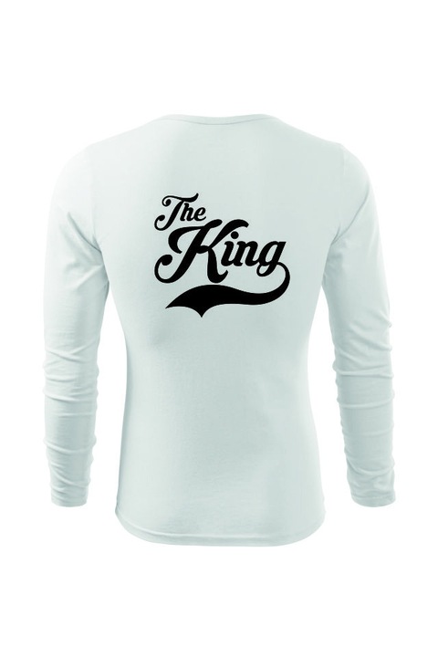 Bluze de barbati basic fit-t long sleeve the king negru, Alb/Negru