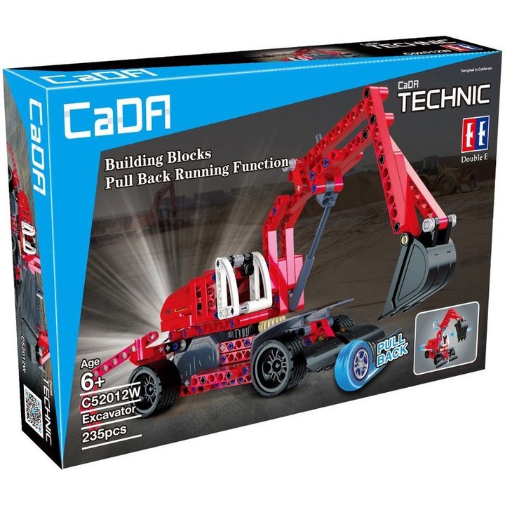 Set constructie CaDa - Excavator C52012W, 235 piese