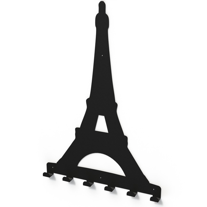 Cuier metalic TOUR EIFFEL -model 4101 Negru