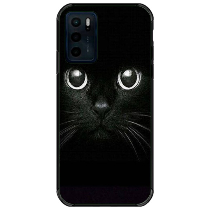 Husa personalizata tip carcasa HQPrint pentru Motorola Moto G42, model Black Cat 1, multicolor, S1D1M0015, Atlas
