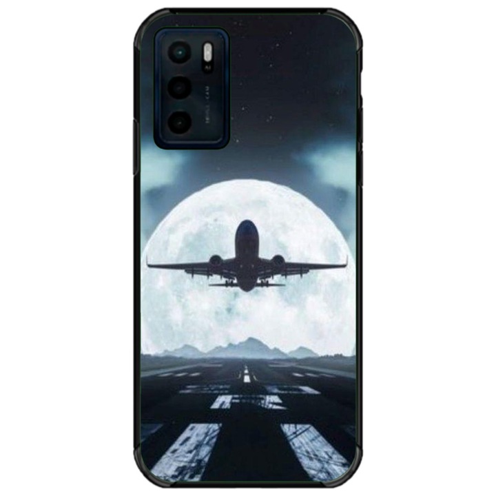 Husa personalizata tip carcasa HQPrint pentru Motorola Moto G42, model Moon Landing, multicolor, S1D1M0077, Atlas