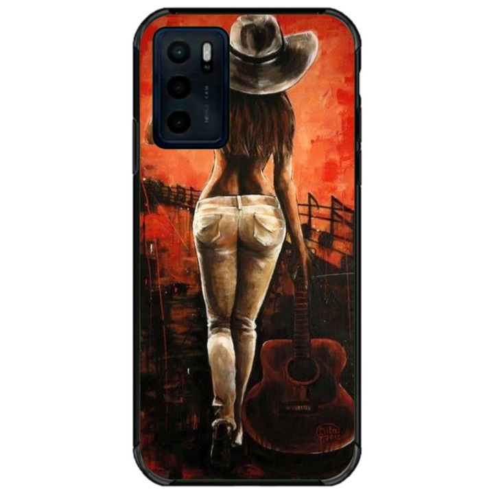 Husa personalizata tip carcasa HQPrint pentru Motorola Moto G42, model Sexy Lady, multicolor, S1D1M0113, Atlas