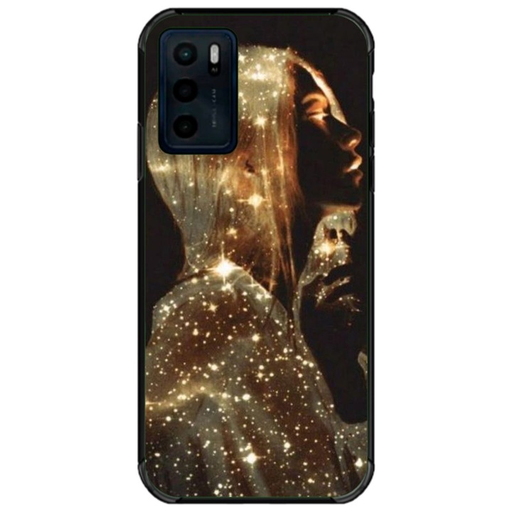 Husa personalizata tip carcasa HQPrint pentru Motorola Moto G42, model Golden Girl, multicolor, S1D1M0350, Atlas