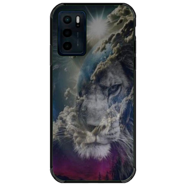 Husa personalizata tip carcasa HQPrint pentru Motorola Moto G42, model Lion 4, multicolor, S1D1M0120, Atlas