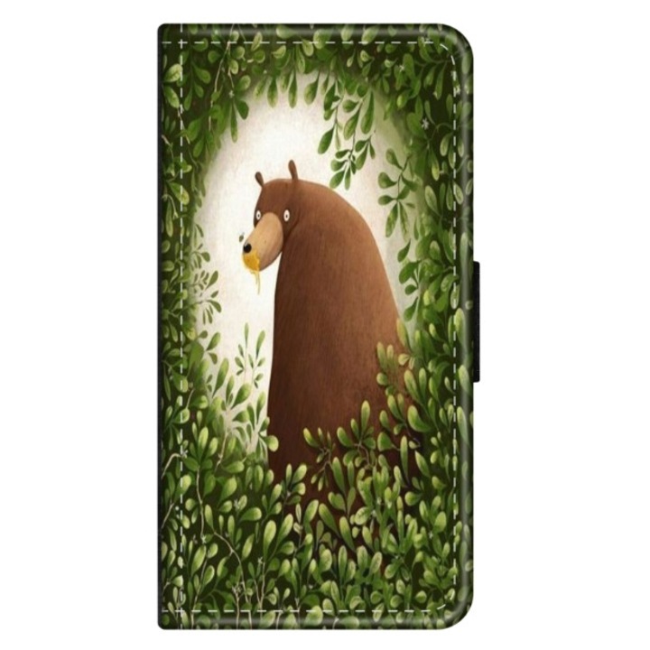 Husa personalizata tip carte HQPrint pentru Samsung Galaxy A72 5G, model Bear, multicolor, S1D1M0312, Atlas