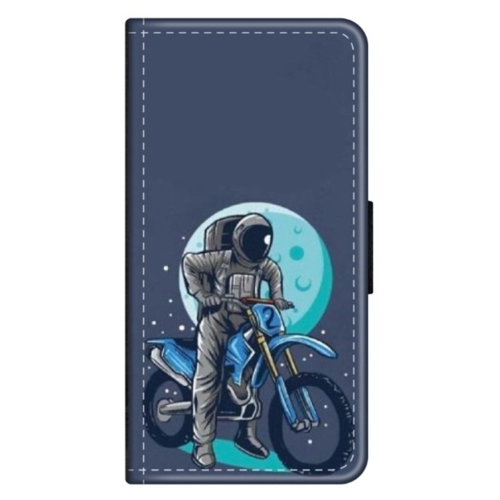 Husa personalizata tip carte HQPrint pentru Samsung Galaxy A72 5G, model Biker Astronaout, multicolor, S1D1M0375, Atlas