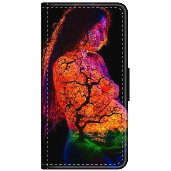 Husa personalizata tip carte HQPrint pentru Samsung Galaxy S21 FE, model Colorful 7, multicolor, S1D1M0324, Atlas