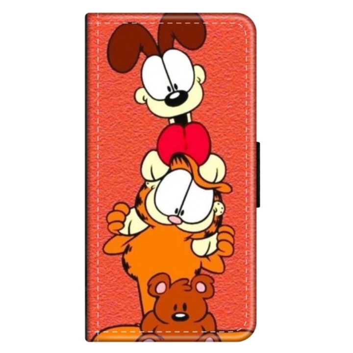 Husa personalizata tip carte HQPrint pentru Xiaomi Redmi Note 12 Pro Plus 5G, model Garfield, multicolor, S1D1M0085, Atlas