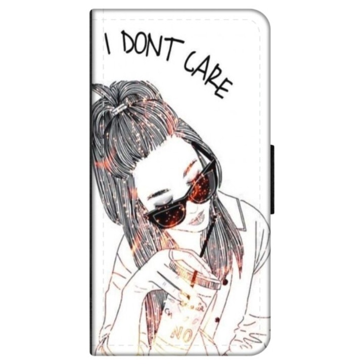 Husa personalizata tip carte HQPrint pentru Huawei P10 Plus, model I dont care, multicolor, S1D1M0320, Atlas