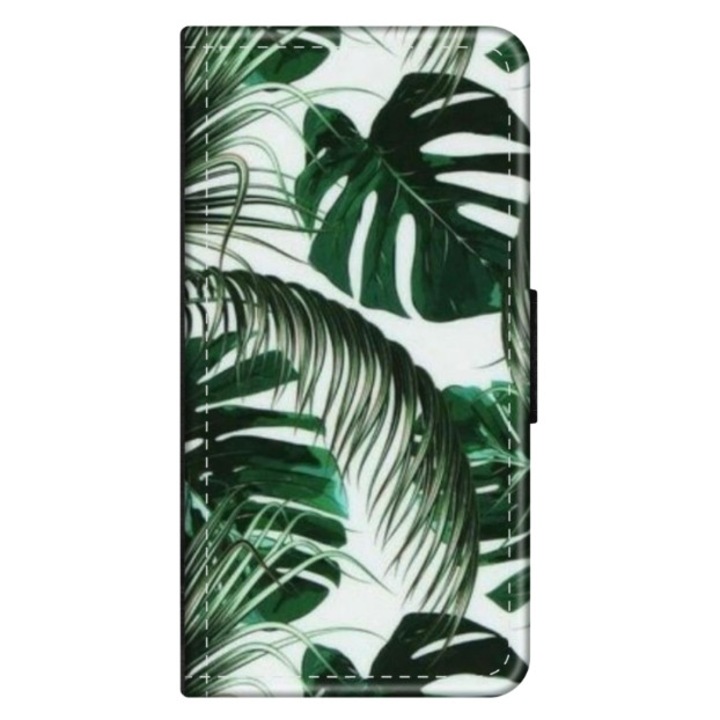 Husa personalizata tip carte HQPrint pentru Huawei P10 Plus, model Leaf Design 3, multicolor, S1D1M0088, Atlas