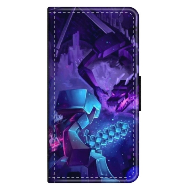 Husa personalizata tip carte HQPrint pentru Xiaomi Redmi Note 12 Pro Plus 4G, model Ender Dragon, multicolor, S1D1M0304, Atlas