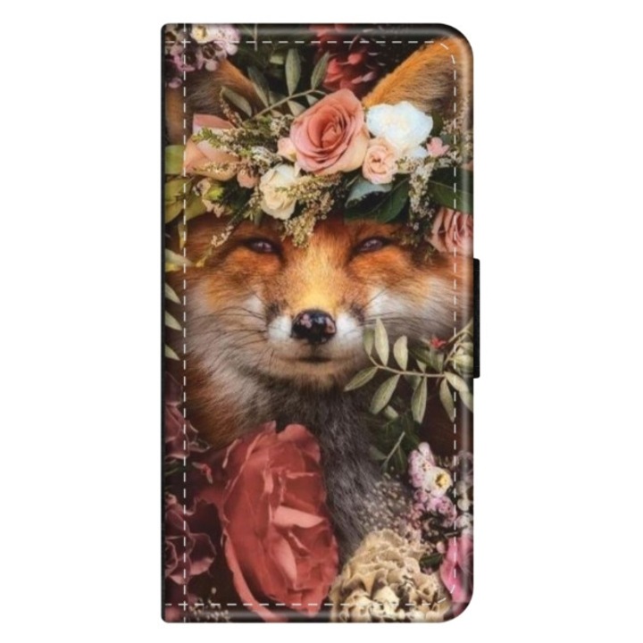 Husa personalizata tip carte HQPrint pentru Samsung Galaxy S7 Edge, model Fox, multicolor, S1D1M0213, Atlas
