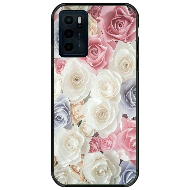 Husa personalizata tip carcasa HQPrint pentru Motorola Moto G42, model Flowers 23, multicolor, S1D1M0385, Atlas