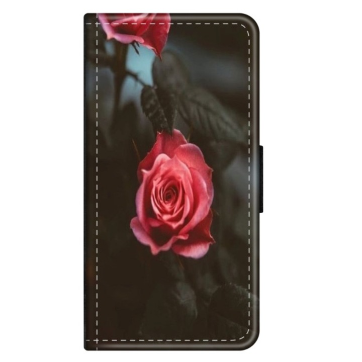 Husa personalizata tip carte HQPrint pentru Samsung Galaxy S21 FE, model Flowers 11, multicolor, S1D1M0156, Atlas