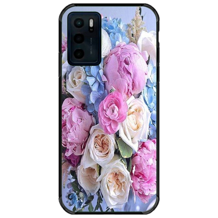 Husa personalizata tip carcasa HQPrint pentru Motorola Moto G42, model Flowers 1, multicolor, S1D1M0026, Atlas
