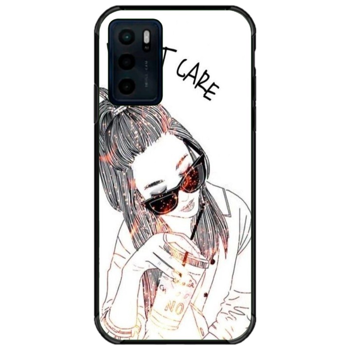 Husa personalizata tip carcasa HQPrint pentru Motorola Moto G42, model I dont care, multicolor, S1D1M0320, Atlas