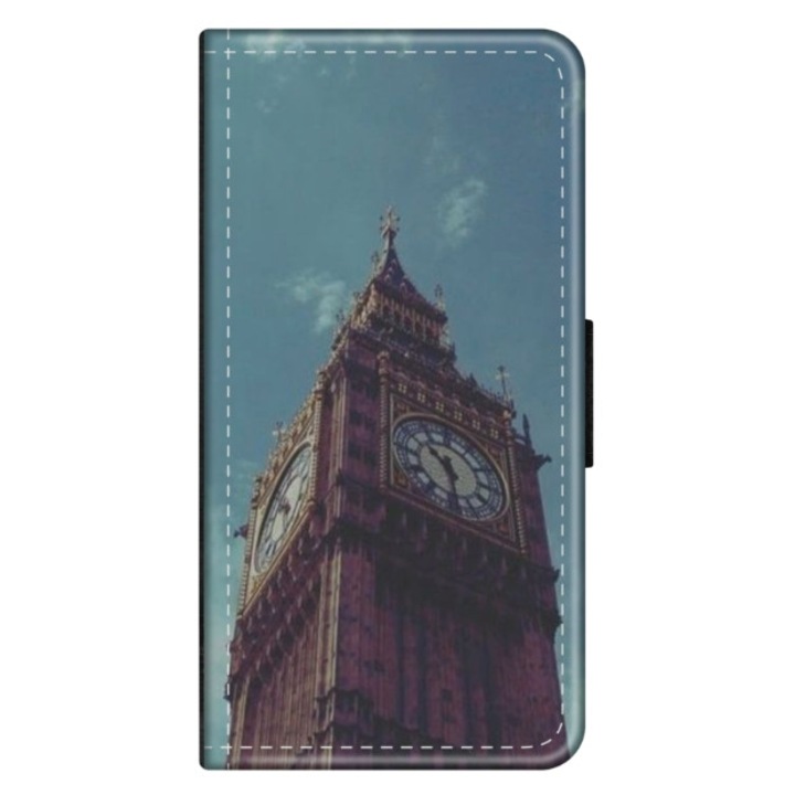 Husa personalizata tip carte HQPrint pentru Samsung Galaxy S21 FE, model Big Ben 1, multicolor, S1D1M0013, Atlas