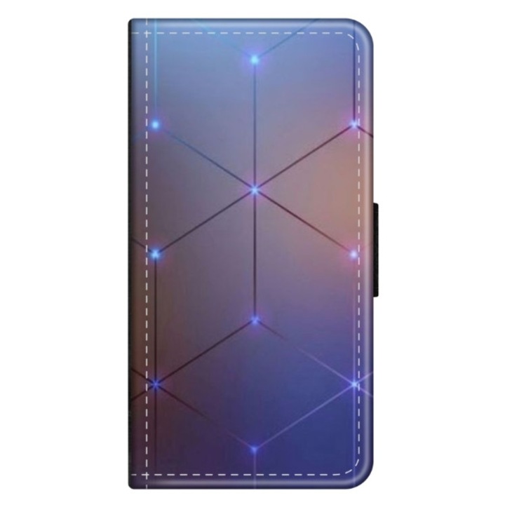 Husa personalizata tip carte HQPrint pentru Huawei P10 Plus, model Square, multicolor, S1D1M0315, Atlas