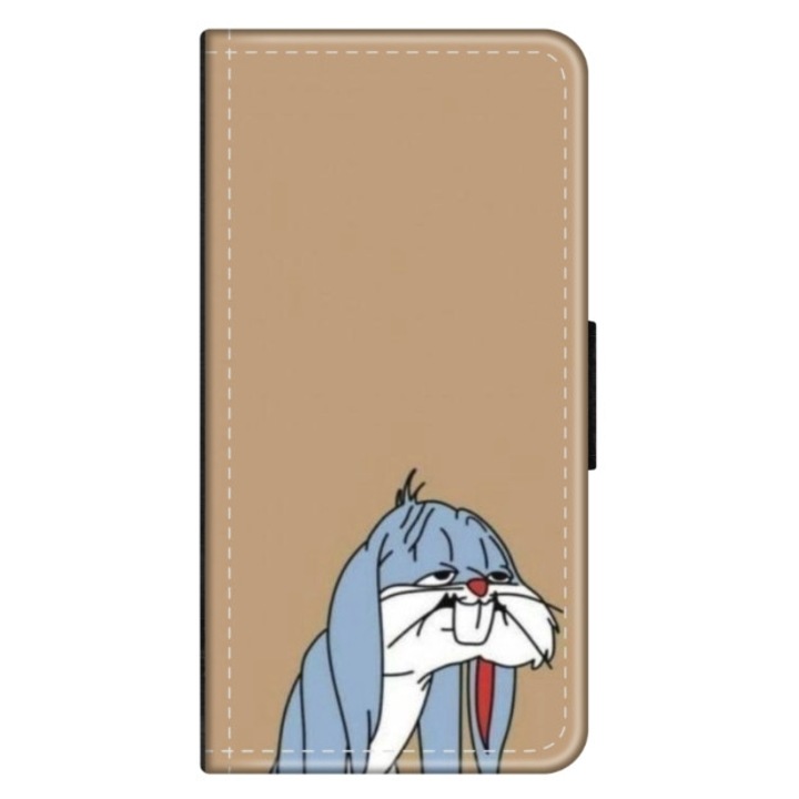 Husa personalizata tip carte HQPrint pentru Huawei P10 Plus, model Tired Bunny, multicolor, S1D1M0027, Atlas