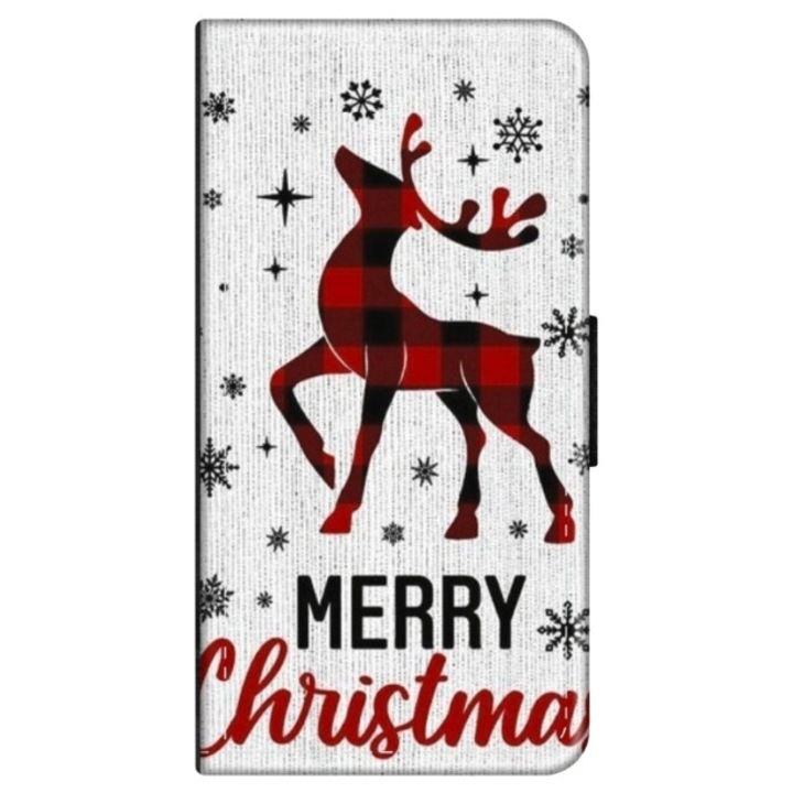 Husa personalizata tip carte HQPrint pentru Huawei P10 Plus, model Merry Christmas Reindeer 1, multicolor, S1D1M0049, Atlas