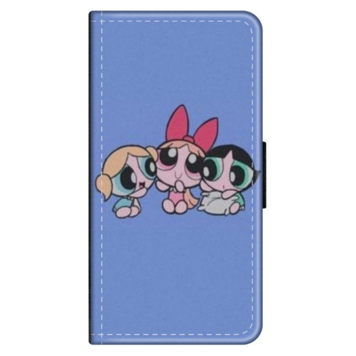Husa personalizata tip carte HQPrint pentru Huawei P10 Plus, model Powerpuff Girls, multicolor, S1D1M0135, Atlas