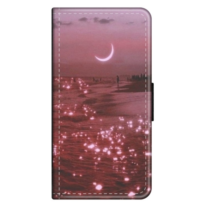 Husa personalizata tip carte HQPrint pentru Samsung Galaxy S21 FE, model Pink Sky, multicolor, S1D1M0129, Atlas
