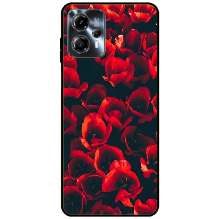 Husa personalizata tip carcasa HQPrint pentru Motorola Moto G13, model Flowers 24, multicolor, S1D1M0386, Atlas