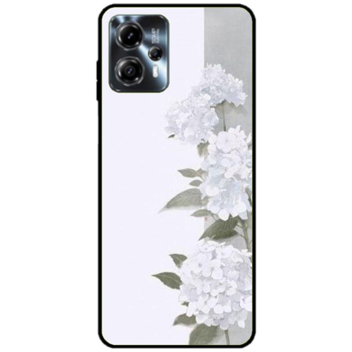 Husa personalizata tip carcasa HQPrint pentru Motorola Moto G13, model Flowers 16, multicolor, S1D1M0217, Atlas