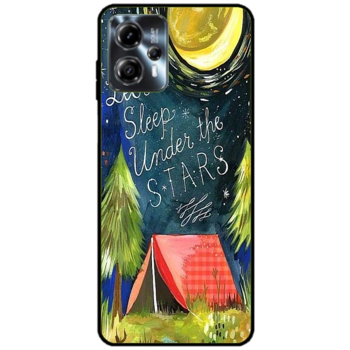 Husa personalizata tip carcasa HQPrint pentru Motorola Moto G13, model Lets sleep under the STARS, multicolor, S1D1M0268, Atlas