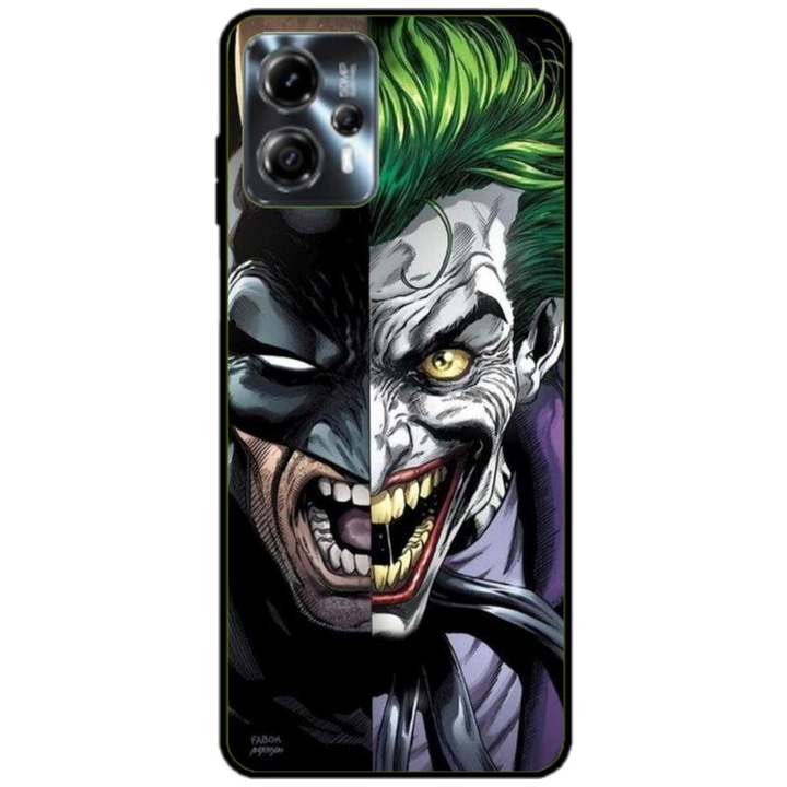 Husa personalizata tip carcasa HQPrint pentru Motorola Moto G13, model Batman VS Joker, multicolor, S1D1M0012, Atlas