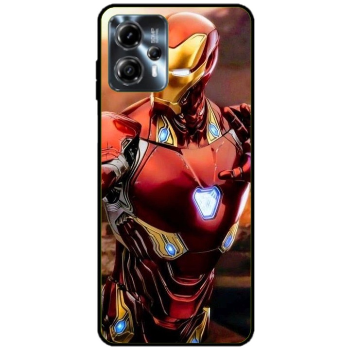 Husa personalizata tip carcasa HQPrint pentru Motorola Moto G13, model Iron Man 1, multicolor, S1D1M0102, Atlas