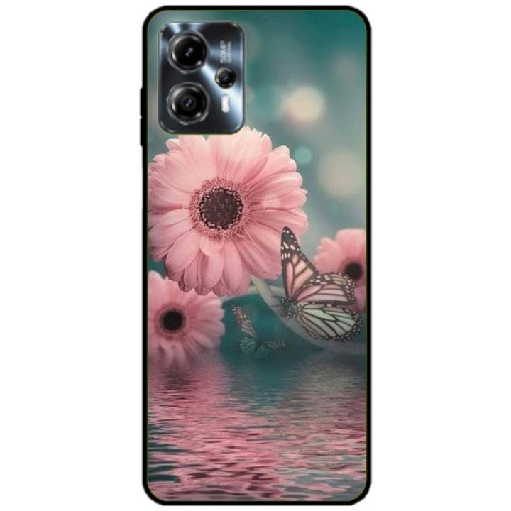 Husa personalizata tip carcasa HQPrint pentru Motorola Moto G13, model Flowers 7, multicolor, S1D1M0140, Atlas