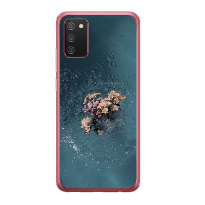 Husa personalizata tip carcasa HQPrint pentru Samsung Galaxy A03S, model Flowers 15, multicolor, S1D1M0215, Atlas