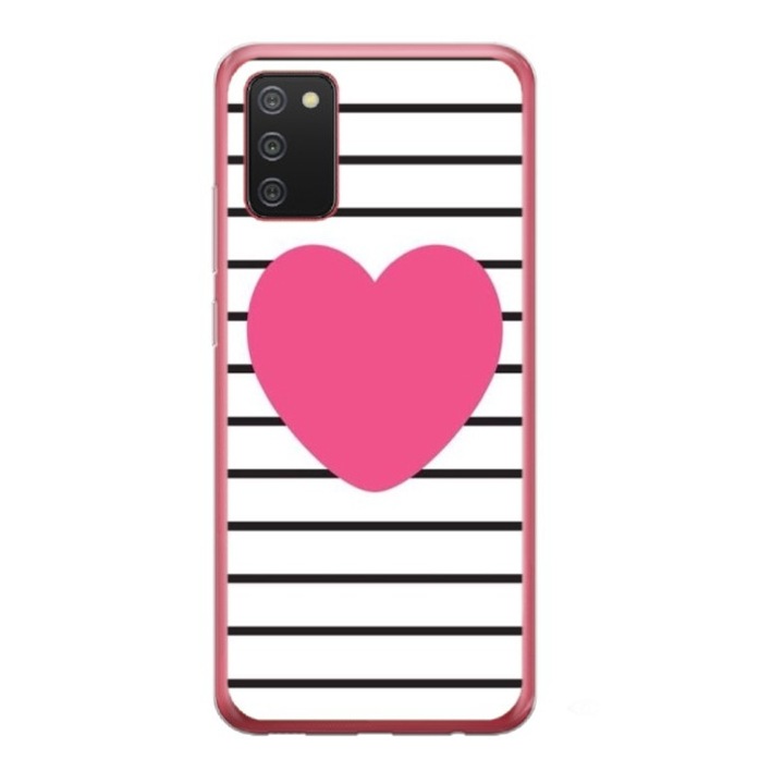 Husa personalizata tip carcasa HQPrint pentru Samsung Galaxy A03S, model Heart, multicolor, S1D1M0291, Atlas
