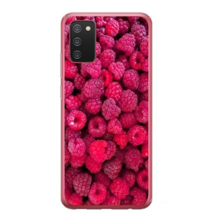 Husa personalizata tip carcasa HQPrint pentru Samsung Galaxy A03S, model Zmeura, multicolor, S1D1M0234, Atlas